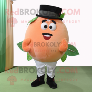 Peach Melon mascot costume character dressed with a Trousers and Cufflinks
