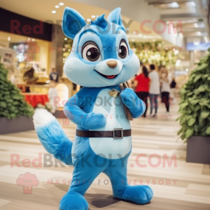 Sky Blue Squirrel mascotte...