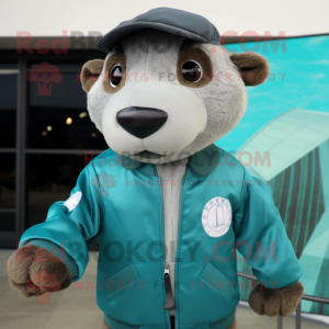 Turquoise Otter mascotte...