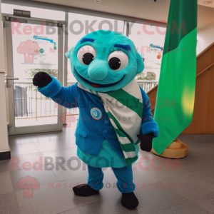 Turkis irsk flagg maskot...