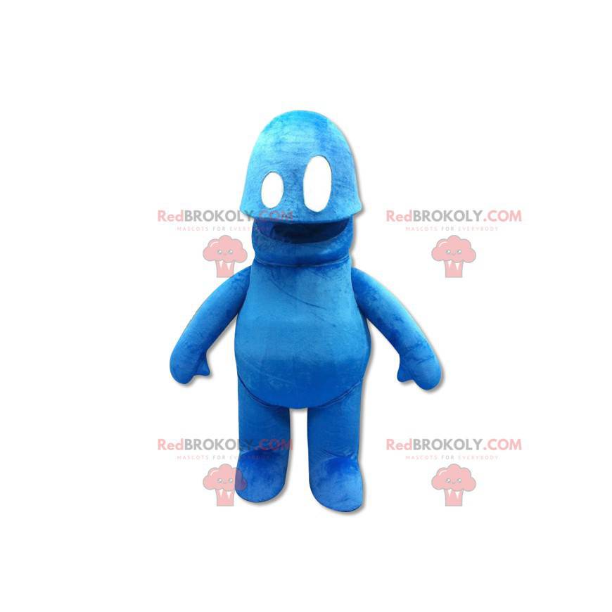 Leuke en originele blauwe sneeuwmanmascotte - Redbrokoly.com