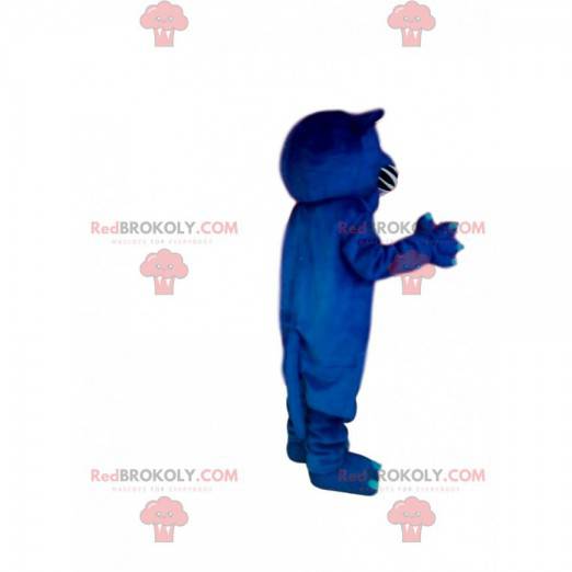 Mascotte aggressiva pantera blu. Costume da pantera -