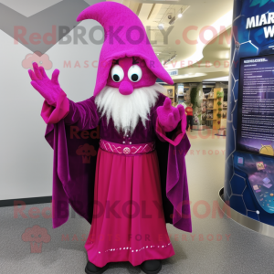 Magenta Wizard maskot drakt...