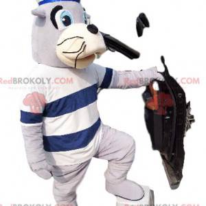 Mascotte de phoque en tenue de marin. Costume de phoque -