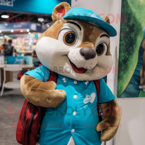 Turquoise Chipmunk mascotte...