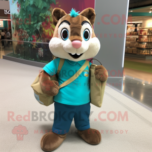 Turquoise Chipmunk mascotte...