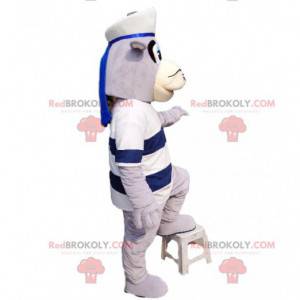 Sigillo mascotte in abbigliamento da marinaio. Costume da foca