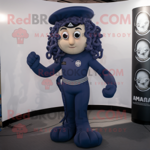 Navy Medusa maskot kostume...