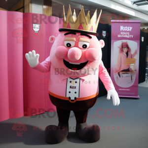 Pink King mascotte kostuum...