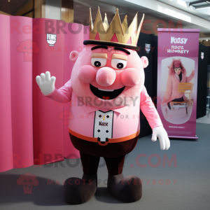 Pink King maskot kostume...