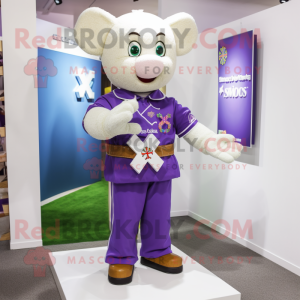 Fioletowy kostium maskotki...