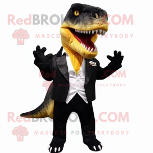 Sort T Rex maskot kostume...