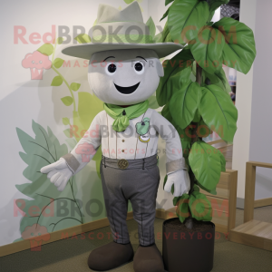 Grå bønnestilk maskot...