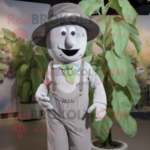 Grå bønnestilk maskot...