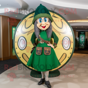 Olive Celtic Shield maskot...