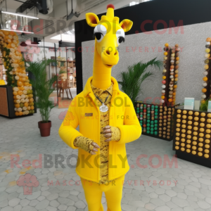 Sitrongul giraffmaskot...