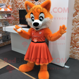 Orange Wolf mascotte...