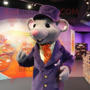 Purple Rat mascotte kostuum...