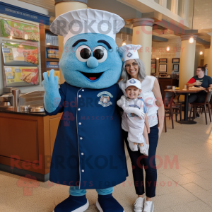 Navy Jambalaya mascot costume character dressed with a Mom Jeans and Cummerbunds