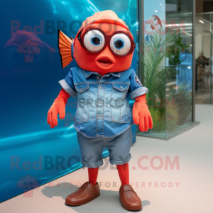 Red Clown Fish maskot drakt...