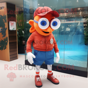 Red Clown Fish mascotte...