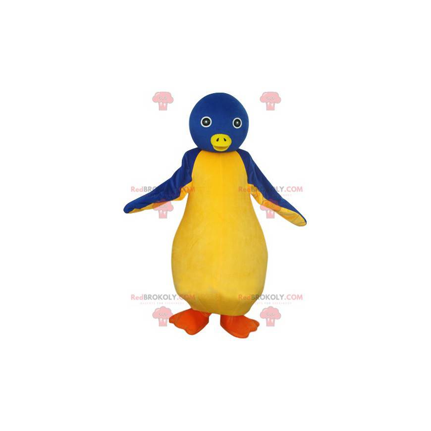 Blauw en geel pinguin mascotte met mooie ogen. - Redbrokoly.com Blauw en geel pinguin mascotte met mooie ogen. - Redbrokoly.com