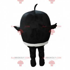 Maskot liten rund svart man med en stor näsa - Redbrokoly.com