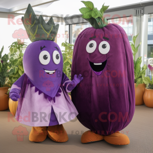 Purple Beet maskotdrakt...