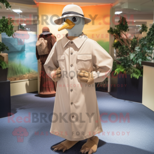 Tan Dove maskot kostym...