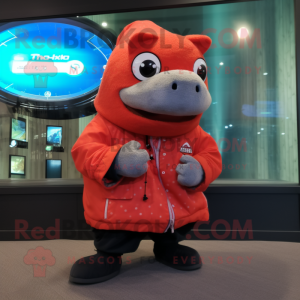 Red Salmon maskot kostyme...