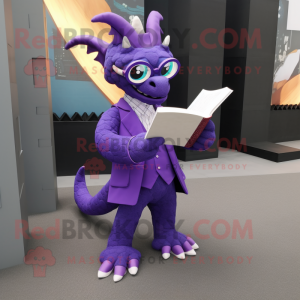 Purple Dragon maskot drakt...