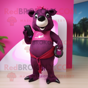 Magenta Tapir maskot...