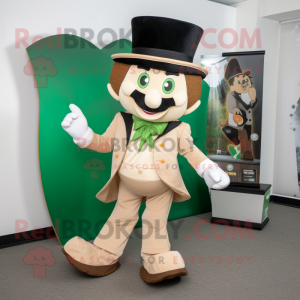 Beige Leprechaun maskot...