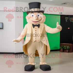 Beige Leprechaun maskot...