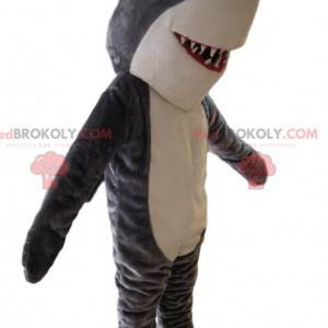 Šedý a bílý žralok maskot. Žraločí kostým - Redbrokoly.com