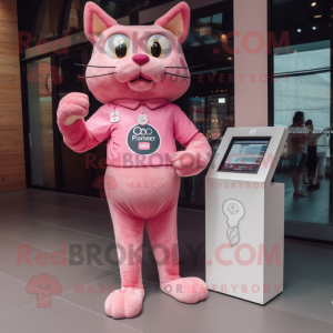 Pink Cat mascotte kostuum...