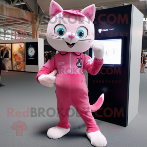 Pink Cat mascotte kostuum...