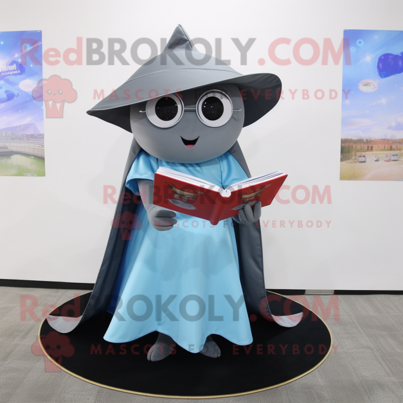 nan Stingray mascot costume character dressed with a Circle Skirt and Reading glasses