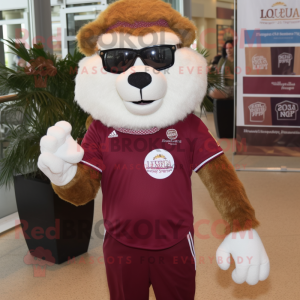 Maroon Tamer Lion maskot...