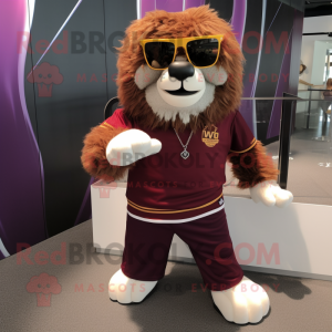 Maroon Tamer Lion mascotte...