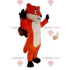 Red and white fox mascot with a big smile. - Redbrokoly.com