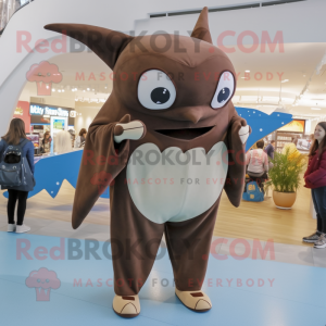 Brown Manta Ray mascotte...