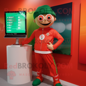 Red Irish Flag maskot drakt...