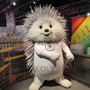 White Porcupine mascotte...