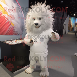 White Porcupine mascotte...