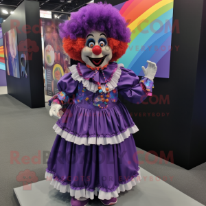 Lila Clown Maskottchen...