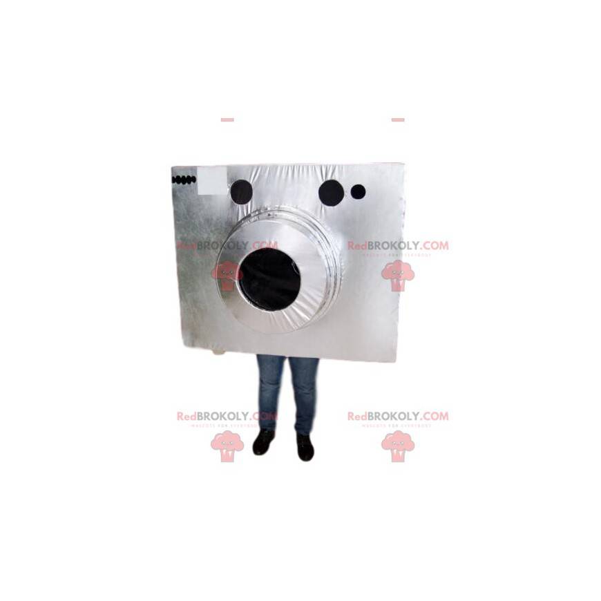 Silver photographic camera mascot - Redbrokoly.com