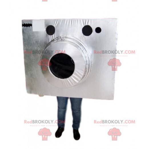 Sølv fotografisk kamera maskot - Redbrokoly.com
