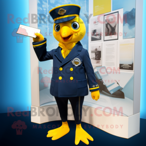 Navy Canary maskot kostume...