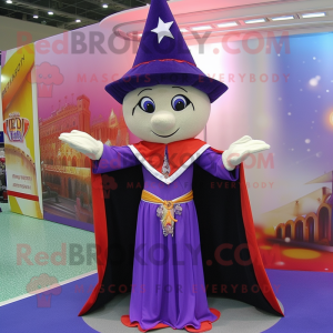 nan Magician mascot costume character dressed with a Mini Skirt and Shawl pins